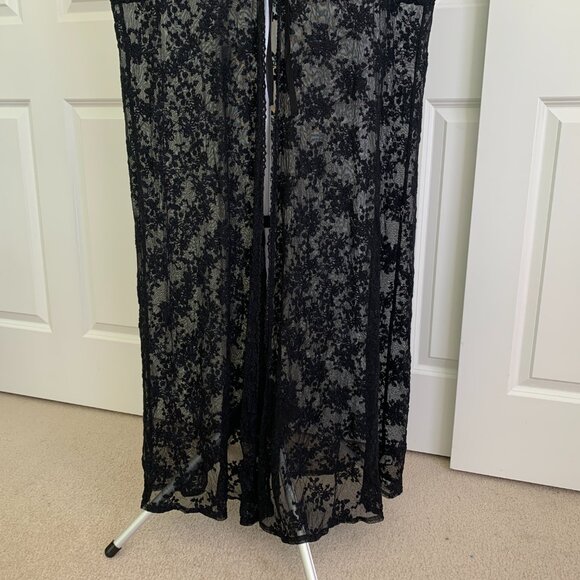 Share Torrid Black Sheer Lace Kimono Coverup Duster Cardigan Boho Festival Size - Picture 3 of 11